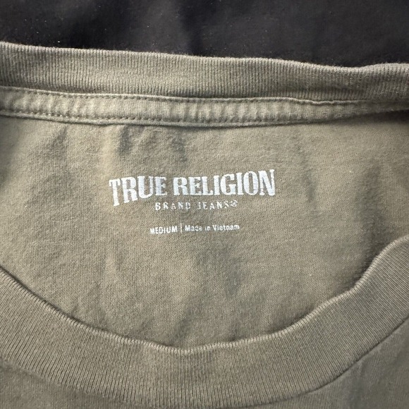 True Religion Soft Short‎ Sleeve T-shirt Green Men’s Size Medium - Picture 5 of 5